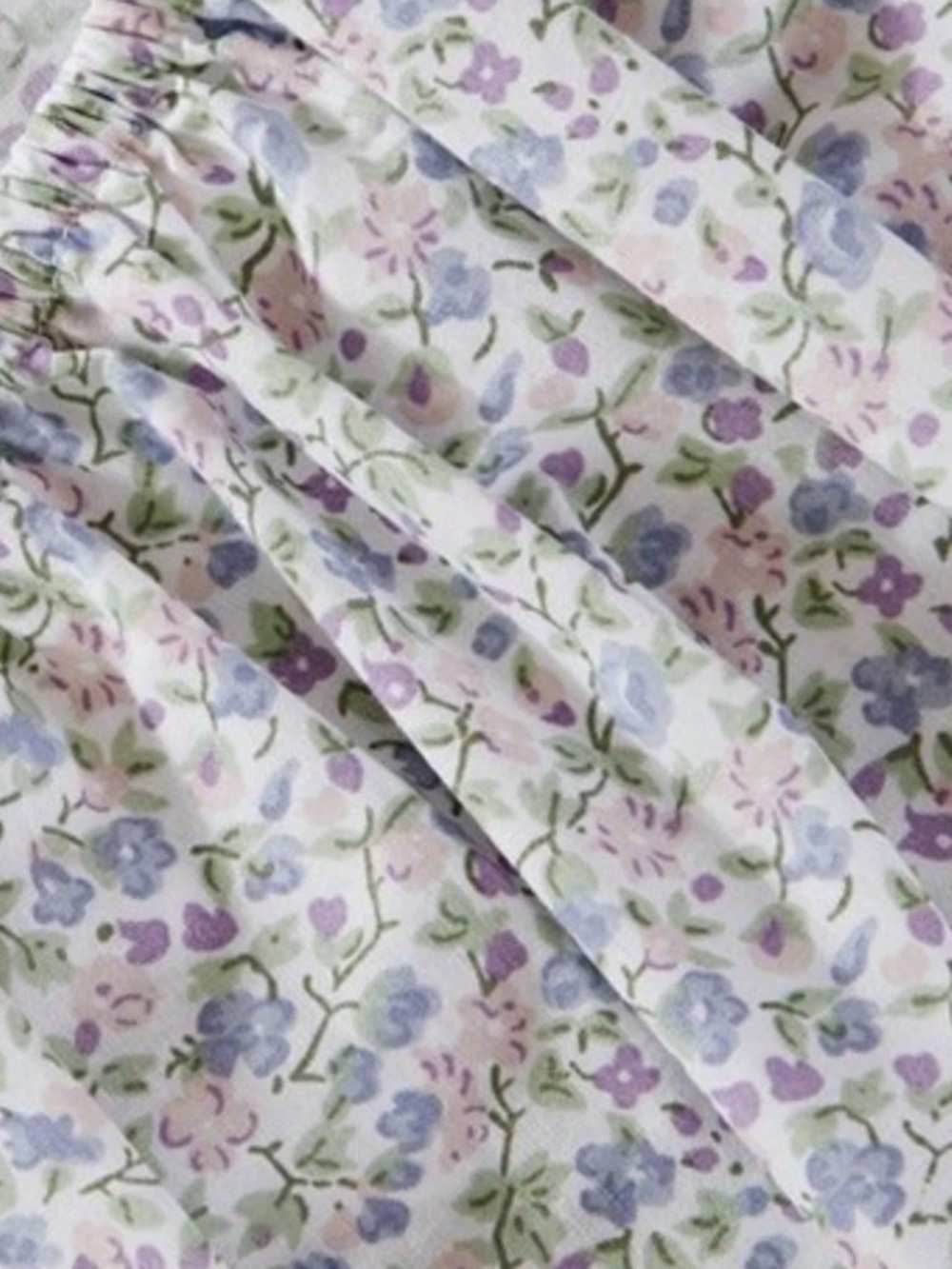 Laura Ashley TWIN Emogene ~ 3 Pc Sheet Set ~ 100% Cotton Percale ~ Purple Floral - Picture 9 of 14